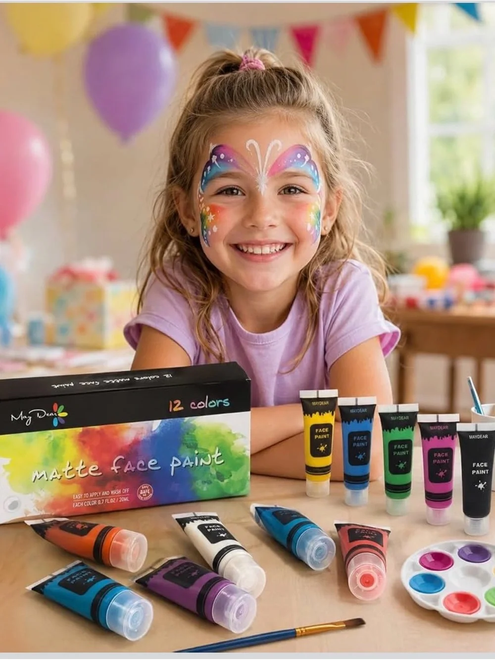 Face Paint Set - Assorted Colors (12 Pack)